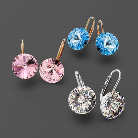 Krystal Couture Diana White Gold Crystal Drop Earrings