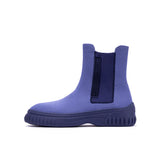 Knit Chelsea Ankle Boots - Purple