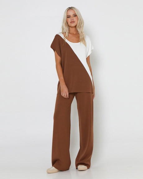 Lost In Lunar Women's Norah Knit Pants - Hazelnut