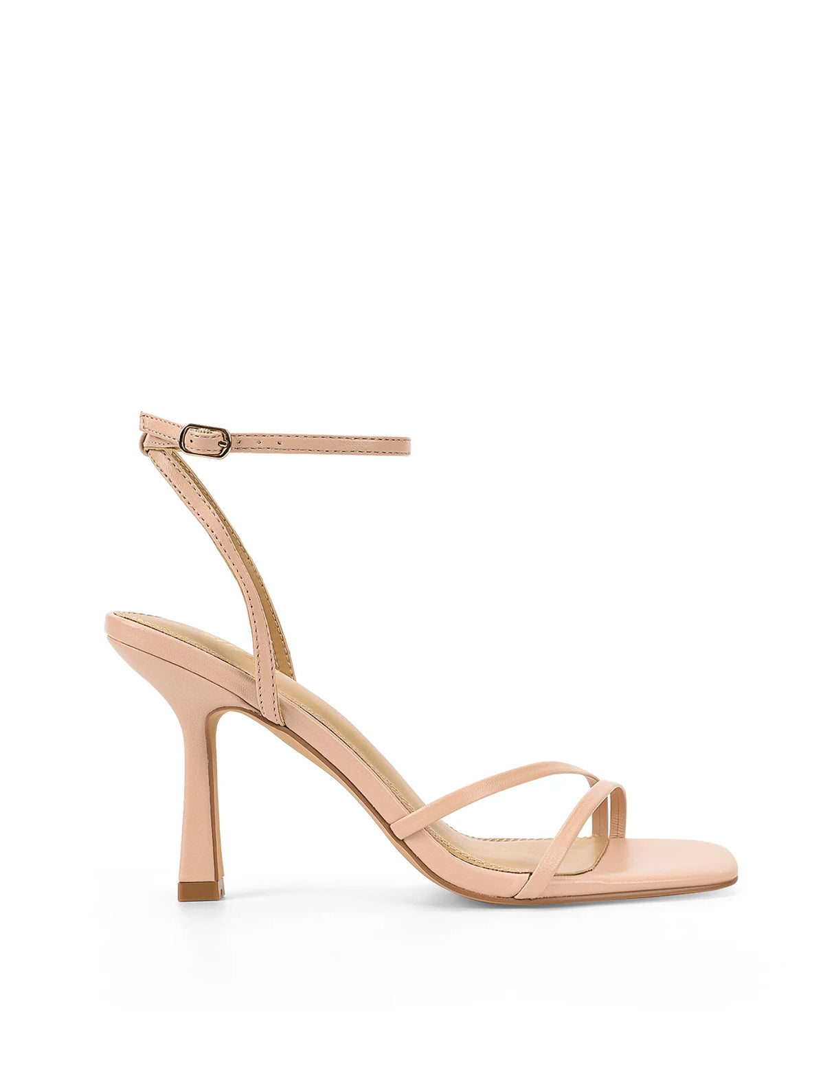 Siren Strappy Heels - Nude Leather