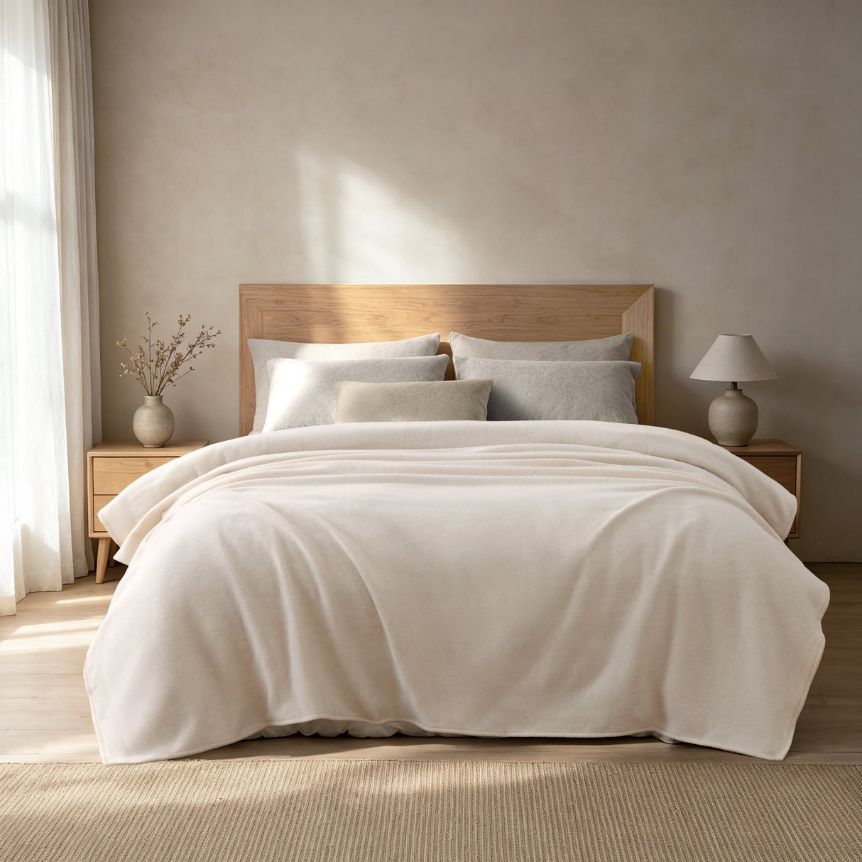 Laconia 400gsm Wool Blanket Natural