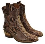 Bosccolo Womenscowgirl Boots - Brown Python