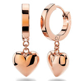 Bullion Gold Ruby Love Huggie Earrings