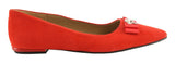 Bosccolo Womens Ballerina - Red Suede
