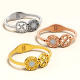 Bullion Gold Artistic Floral Hinged Bangle