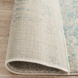 Evoke 253 White Blue Runner Rug