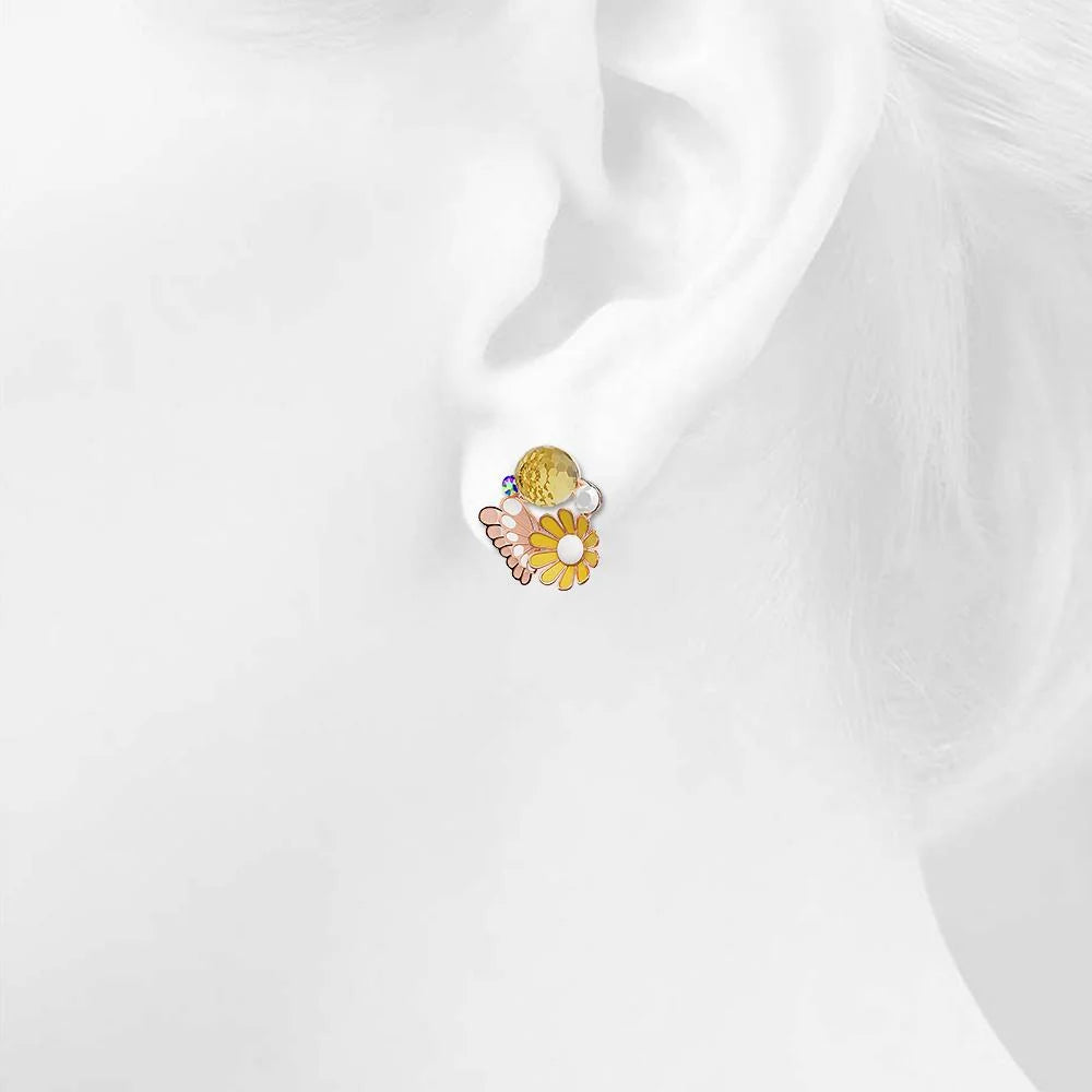 Boxed Butterfly Floral Stud & Star Flower Stud Earrings Set