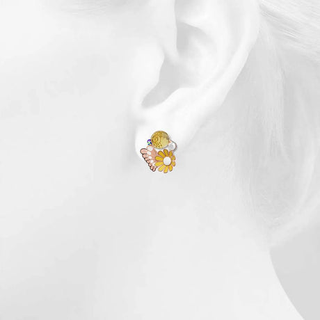 Boxed Butterfly Floral Stud & Star Flower Stud Earrings Set