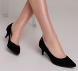Bosccolo Womenslow Heels - Black Suede