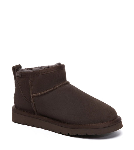 Julia Cow Suede Boots in Chocolate