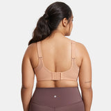 Plus Size High Support Full Coverage Padded Wireless Bra - Nude