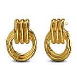 Bullion Gold Elara Gold Layered Stud Earrings