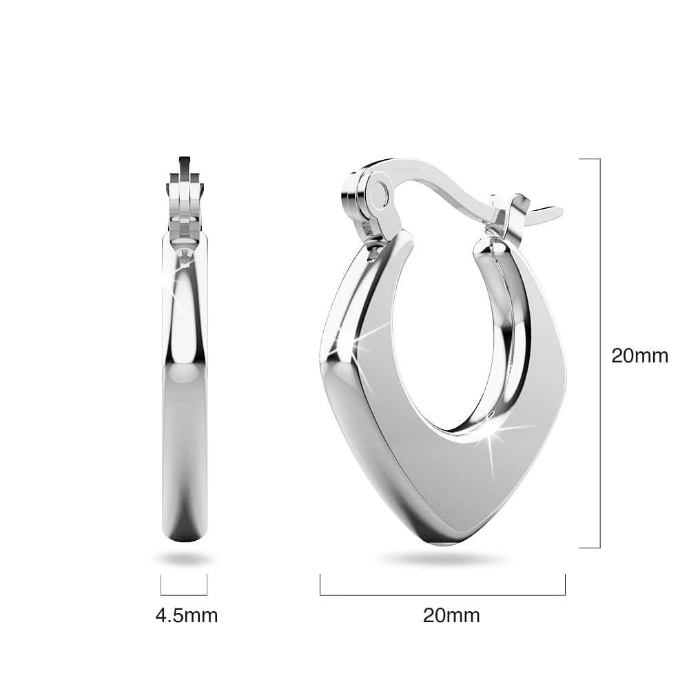 Bullion Gold Sylvia White Gold Hoop Earrings