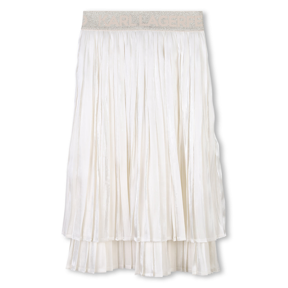 Karl Lagerfeld Girls Fete Musique D3 Pleated Skirt - White