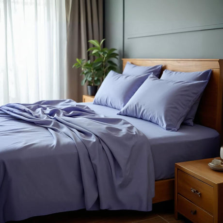 Royal Comfort Bamboo Cooling 2000TC Sheet Set-Mid Blue
