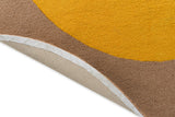 Brink & Campman Habitat Festival Round Yellow 496306 Outdoor Rug