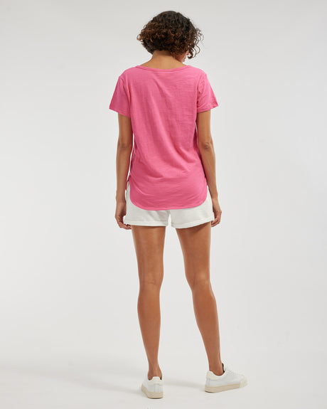 Amelius Fallon Rounded Hem Tee - Orchid