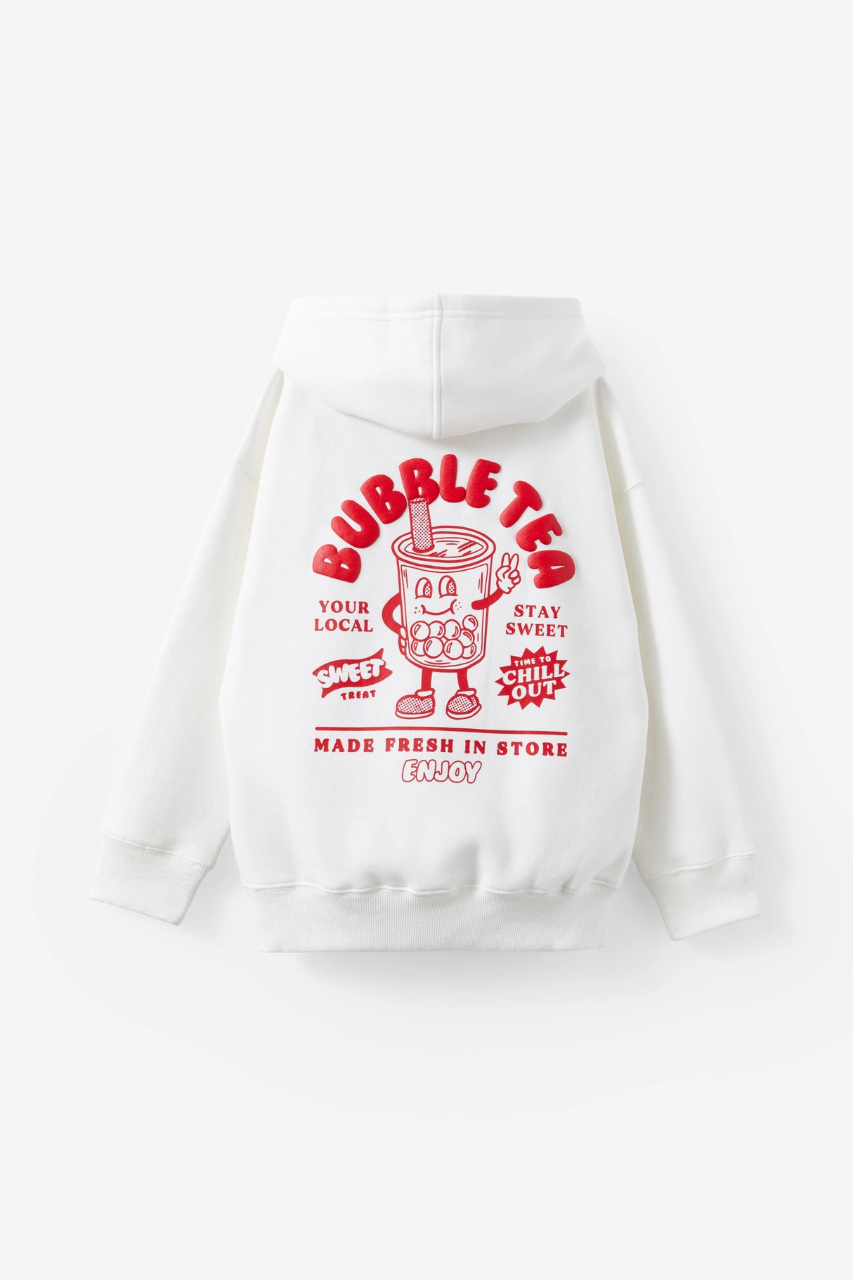Cotton On Kids Girls Sammy Oversized Hoodie - Vanilla/Bubble Tea