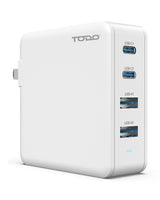 TODO 100W GaN USB C Travel Charger Adaptor Universal Charging Station 4 Port 5A World Adapter