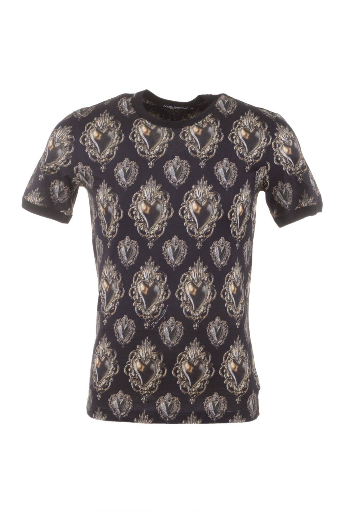 Dolce & Gabbana Men Hearts Short Sleeve T-shirt