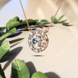 Krystal Couture Minute Oval Crystal Pendant Necklace in Rose Gold Adorned with Crystals from SWAROVSKI