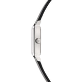 Ted Baker Mens Jaareth Silver-Tone Black Leather Watch