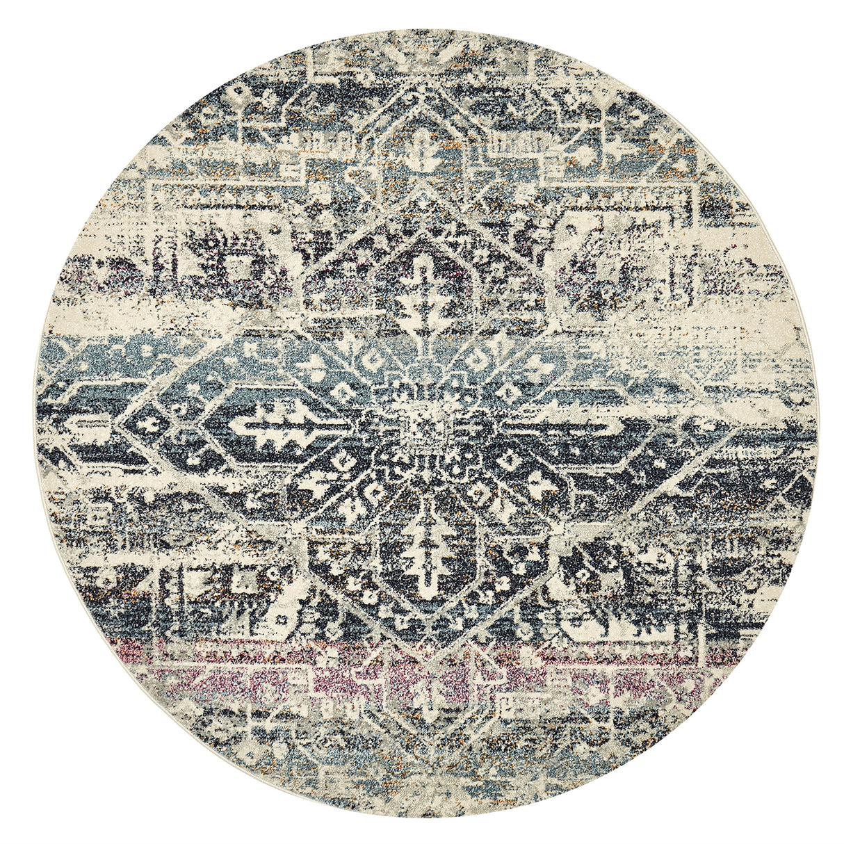 Museum 865 Blue Round Rug
