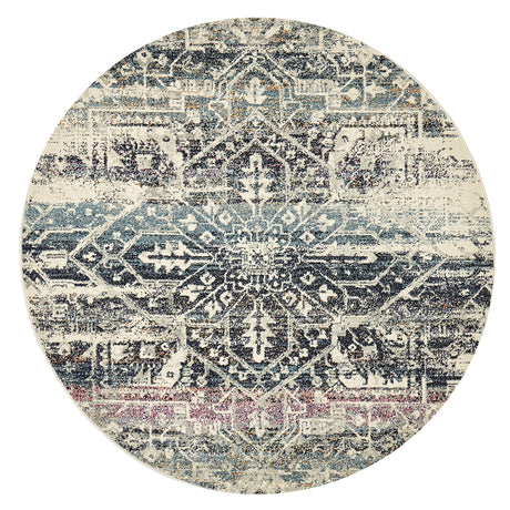 Museum 865 Blue Round Rug