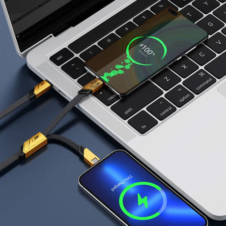 Transformers Type-C to Type-C USB / Apple 2 in 1 Charge Data Cable 65W 1.2m TF-A09 - Yellow