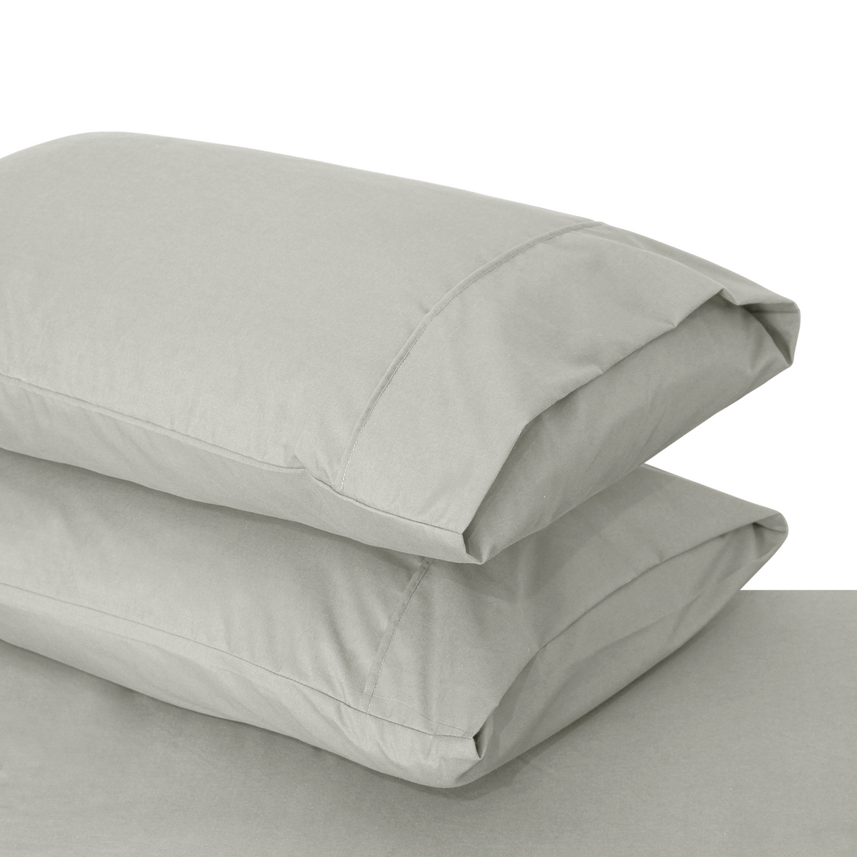 Ramesses Pebble Wash Linen Alternative Sheet Set  - Light Grey