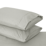 Ramesses Pebble Wash Linen Alternative Sheet Set  - Light Grey