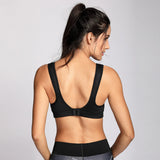 Comfortable High Impact No Bounce Workout Bra - Black