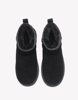 Julia Cow Suede Boots in Black