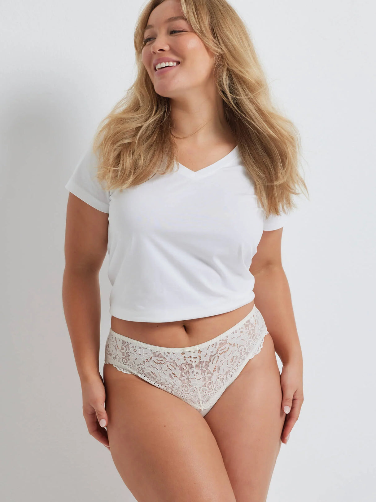 2 Pack Daily Essentials Stretch Lace & Cotton Hi-Cut (219)