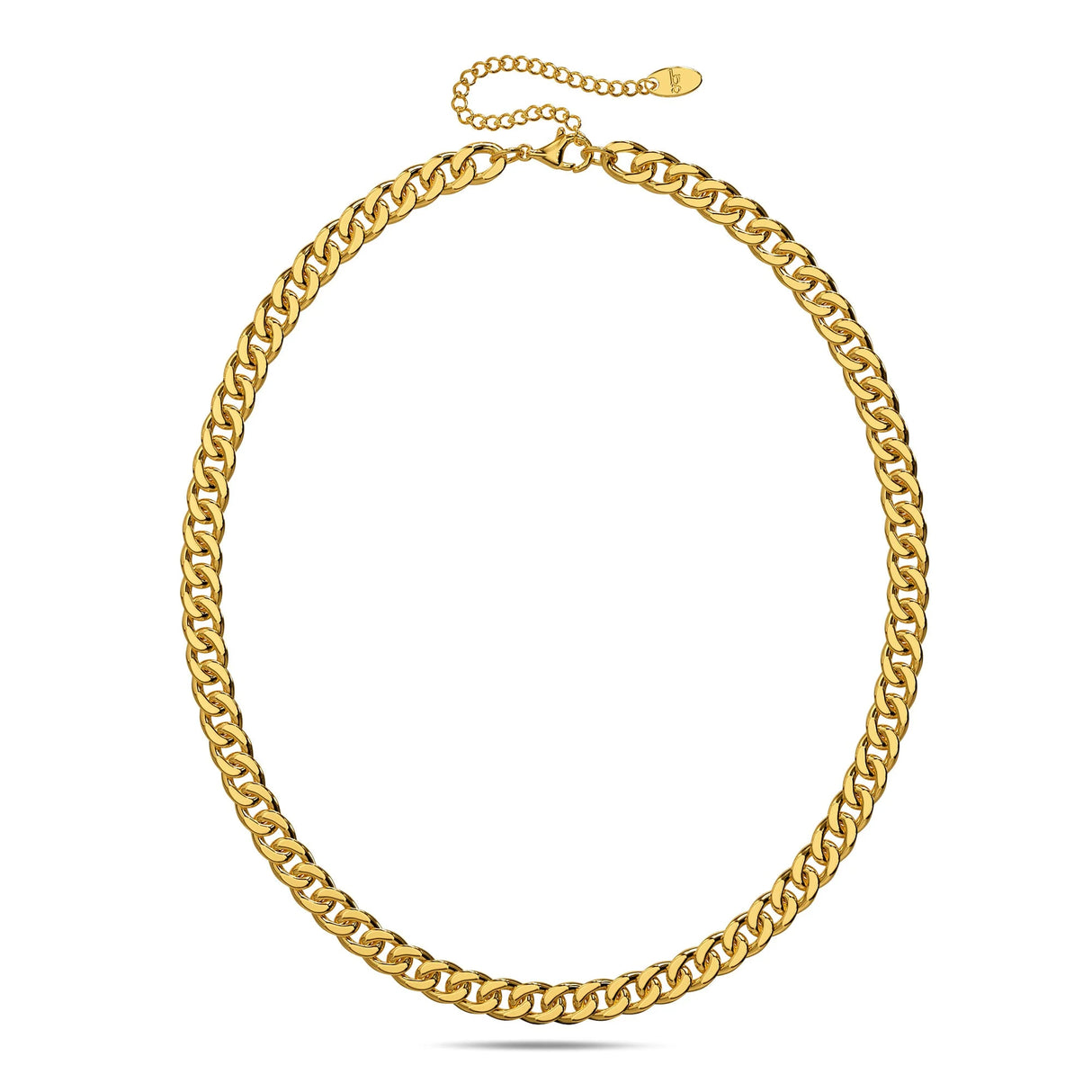 Bullion Gold Curb Chain Link Gold Plated Necklace
