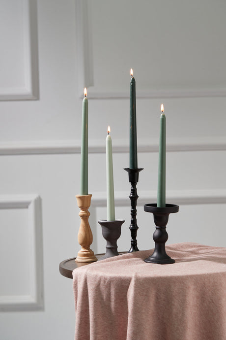 Ebony Bergamot Ombre Taper Candles