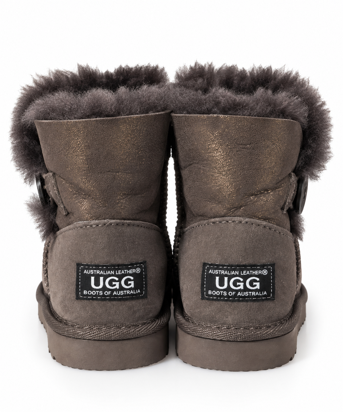 Australian Leather Ugg Classic 1Button - Chocolate Gold Glitter - AU8