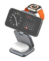 TODO 3 in 1 Wireless Phone Charger 15W Fast Charge Earphone Watch Magnetic Charge Stand