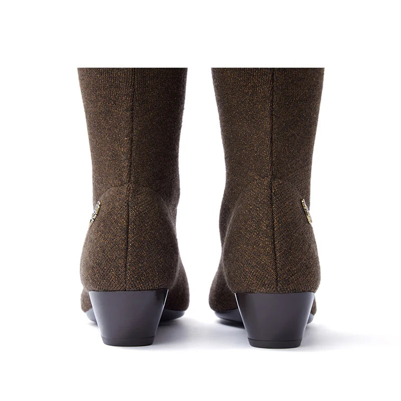 Stretch Over the Knee Boots - Coffee