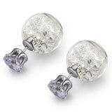 Bullion Gold Stardust Bubble Earrings Clear