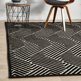 York Cindy Black & Gold Rug