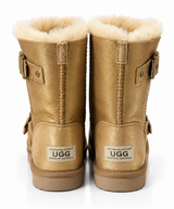 Australian Leather Ugg Classic Short Double Buckle - Metallic Gold - AU4