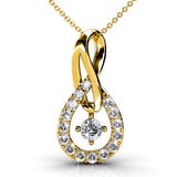 Krystal Couture Twist Pendant Necklace Embellished with SWAROVSKI Crystals