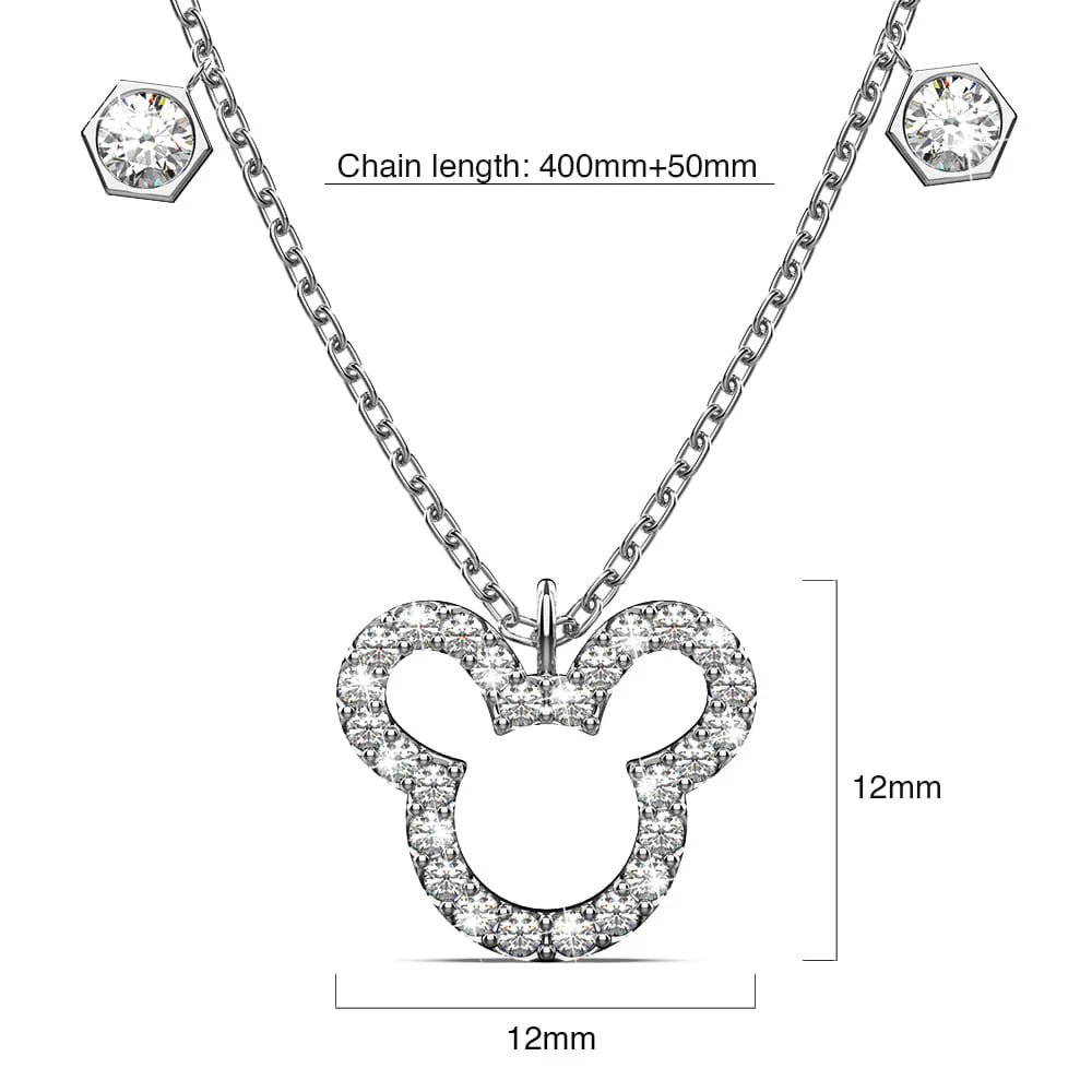 Krystal Couture Mickey Silhouette Pendant Necklace Embellished with SWAROVSKI Crystals