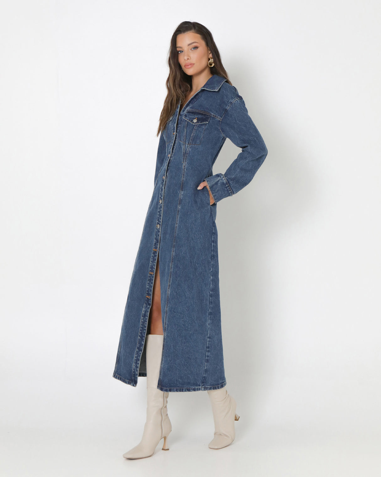Madison The Label Luca Maxi Dress - Indigo