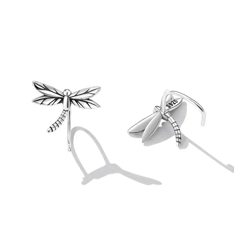 Solid 925 Signature Silver Olivia Dragonfly Stud Earrings