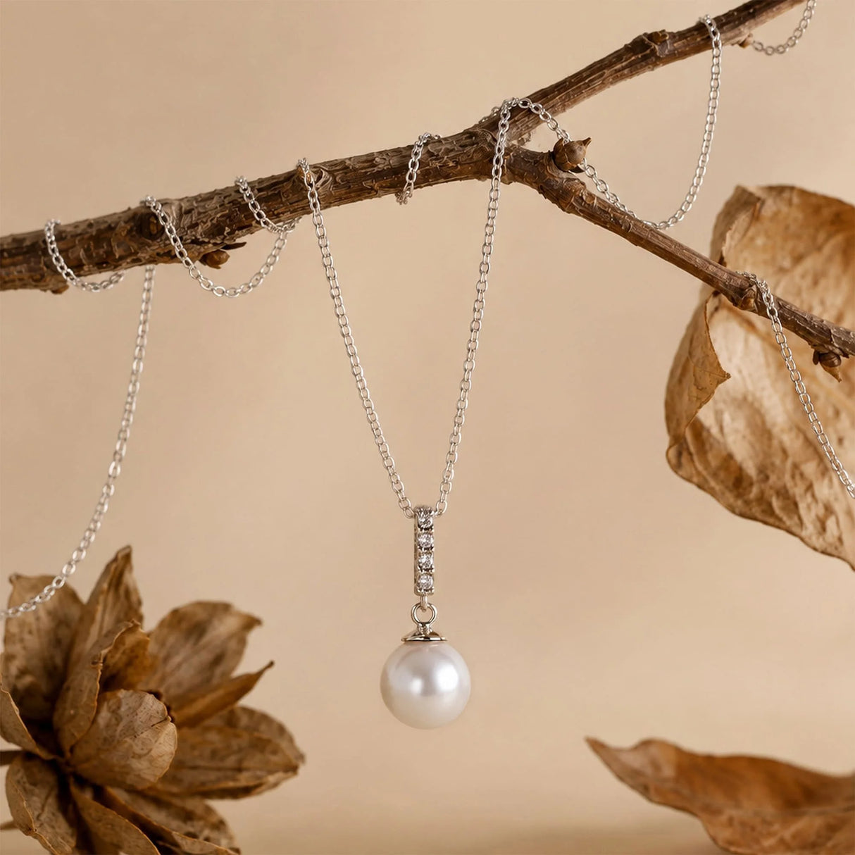 Krystal Couture Lustrous Pendant Necklace Embellished with Swarovski Crystals