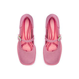 Lafayette Square Toe Mary Jane Pumps - Fuchsia