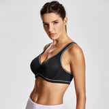 Cooling Comfort High Impact Full Cup Running Bra - Black
