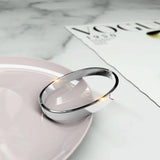 Bullion Gold Serena Solid Flat Hinged Bangle in Silver